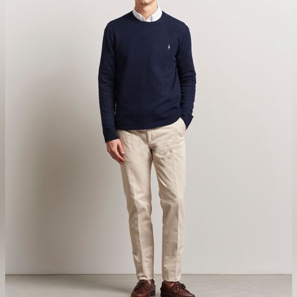 Revolve POLO Ralph Lauren Cashmere Cotton Blend Crewneck Pullover Sweater - Picture 3 of 11